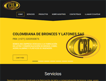 Tablet Screenshot of colombianadebronces.com